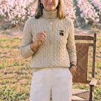 Oatmeal color (four-color sequined sweater cardigan)