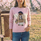 Pink (diamond-shaped trumpet bear sweater)